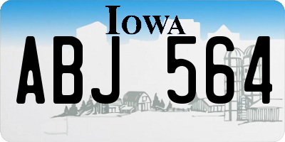 IA license plate ABJ564