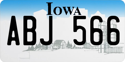 IA license plate ABJ566
