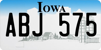 IA license plate ABJ575