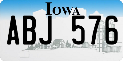 IA license plate ABJ576