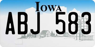 IA license plate ABJ583