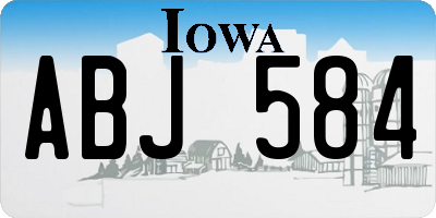 IA license plate ABJ584
