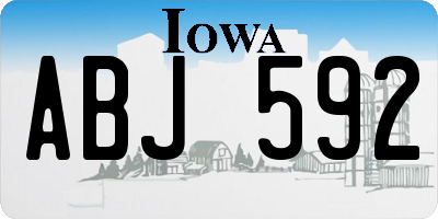 IA license plate ABJ592