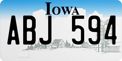IA license plate ABJ594