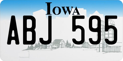 IA license plate ABJ595