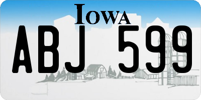 IA license plate ABJ599