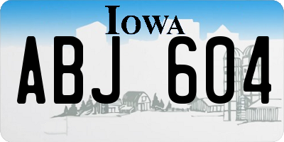 IA license plate ABJ604