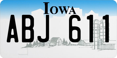 IA license plate ABJ611