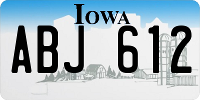 IA license plate ABJ612