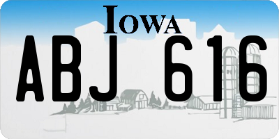 IA license plate ABJ616
