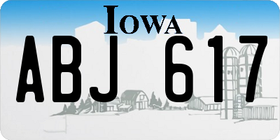 IA license plate ABJ617