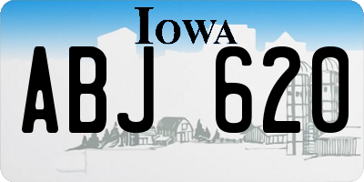 IA license plate ABJ620