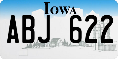 IA license plate ABJ622