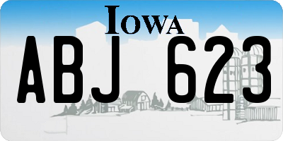 IA license plate ABJ623