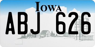 IA license plate ABJ626