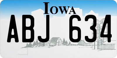 IA license plate ABJ634