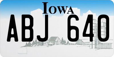 IA license plate ABJ640