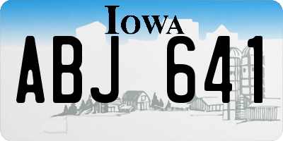 IA license plate ABJ641