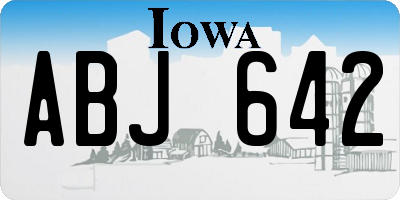 IA license plate ABJ642