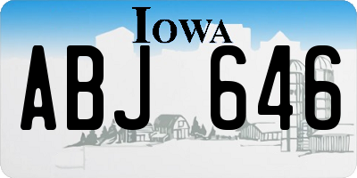IA license plate ABJ646
