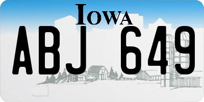 IA license plate ABJ649