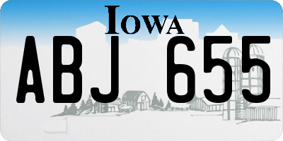 IA license plate ABJ655