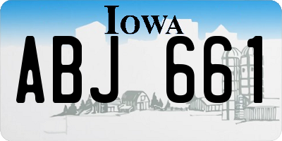 IA license plate ABJ661