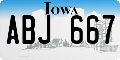 IA license plate ABJ667