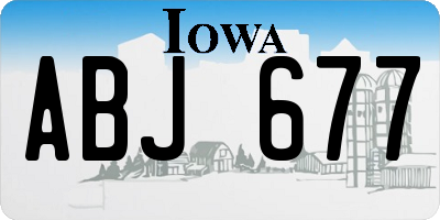 IA license plate ABJ677