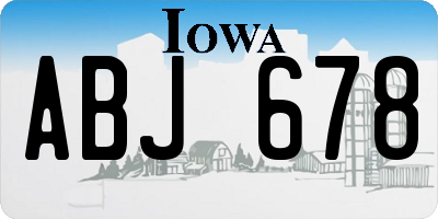 IA license plate ABJ678