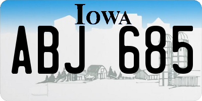 IA license plate ABJ685