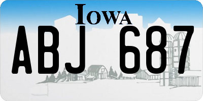 IA license plate ABJ687