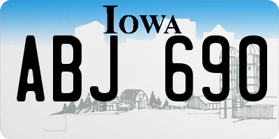 IA license plate ABJ690