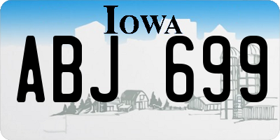 IA license plate ABJ699