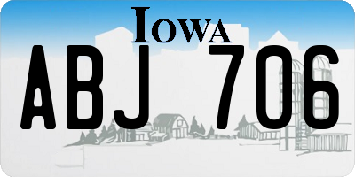 IA license plate ABJ706