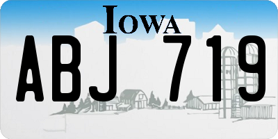 IA license plate ABJ719