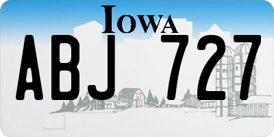 IA license plate ABJ727