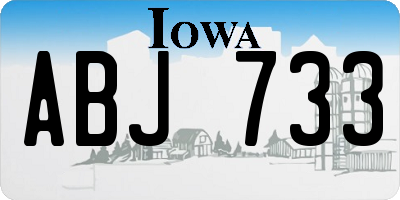IA license plate ABJ733