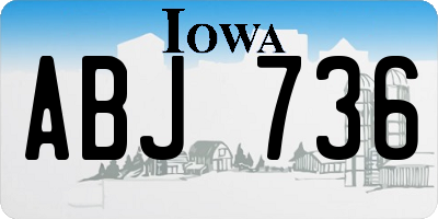 IA license plate ABJ736