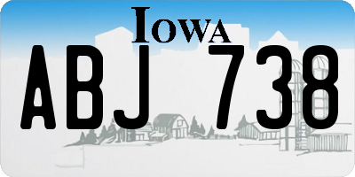 IA license plate ABJ738