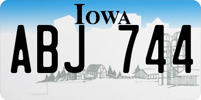 IA license plate ABJ744