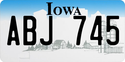 IA license plate ABJ745