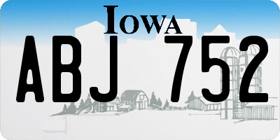 IA license plate ABJ752