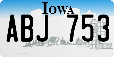 IA license plate ABJ753