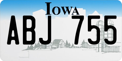 IA license plate ABJ755