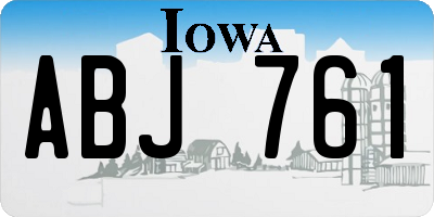 IA license plate ABJ761