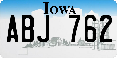 IA license plate ABJ762