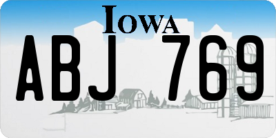 IA license plate ABJ769