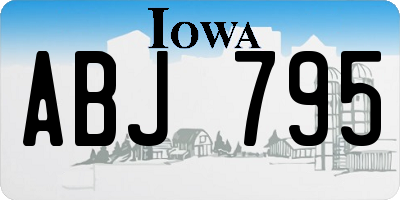 IA license plate ABJ795