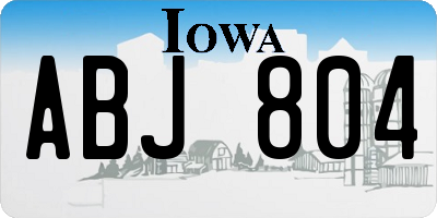 IA license plate ABJ804